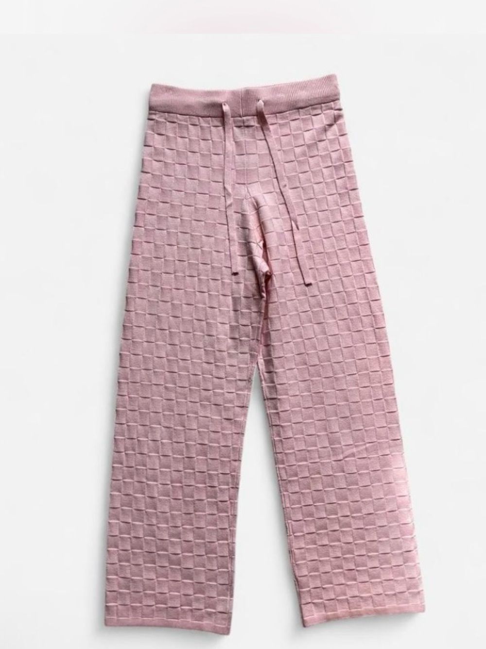 Double Zero Y2K pink Knit Drawstring sweats size M